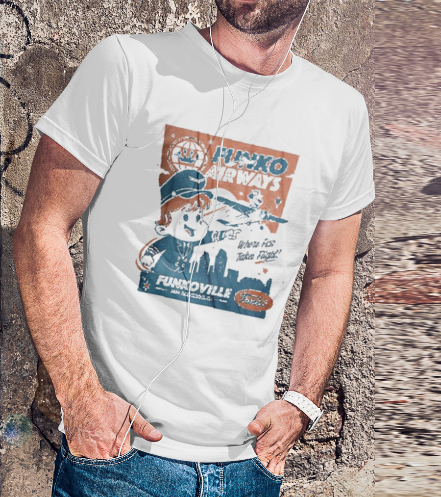 Funko Airways Funkoville We're Fly Take Flight San Diego T-Shirt