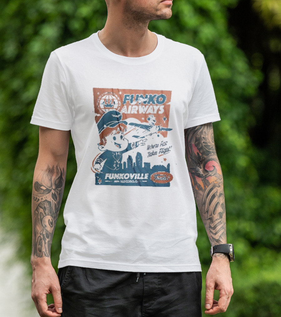 Funko Airways Funkoville We're Fly Take Flight San Diego T-Shirt