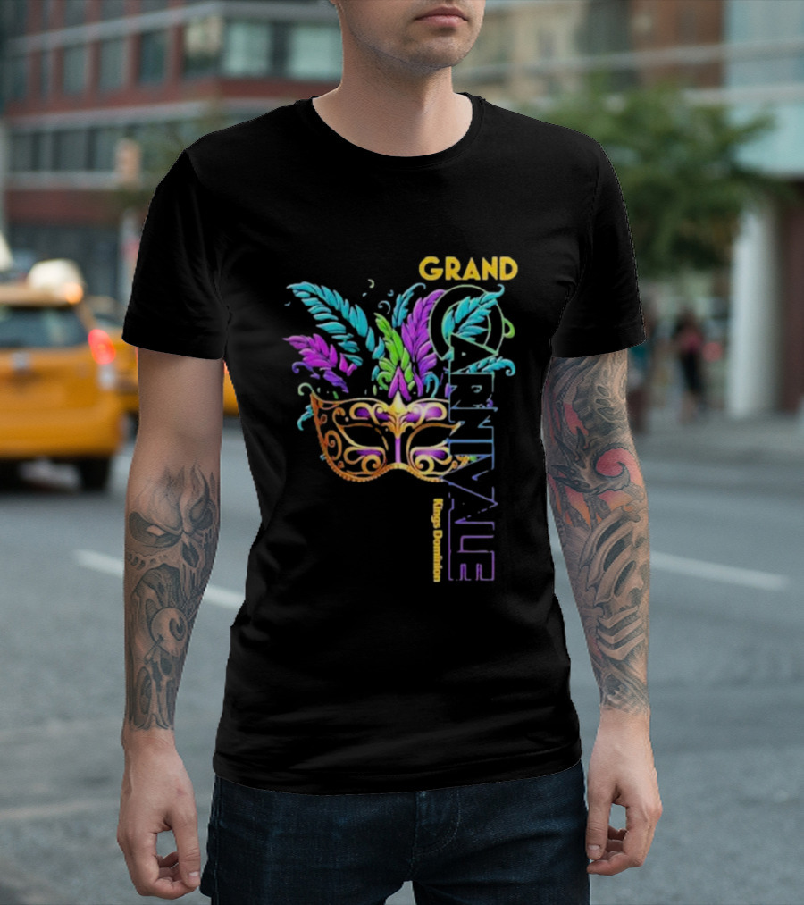 Grand Carnivale Kings Dominion Mask Feather T-Shirt