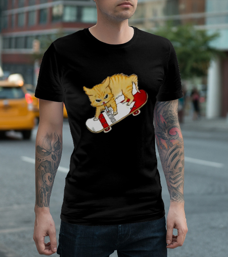 Lonely Kids Club Cig Cats Skateboarding Clarence Returns T-Shirt