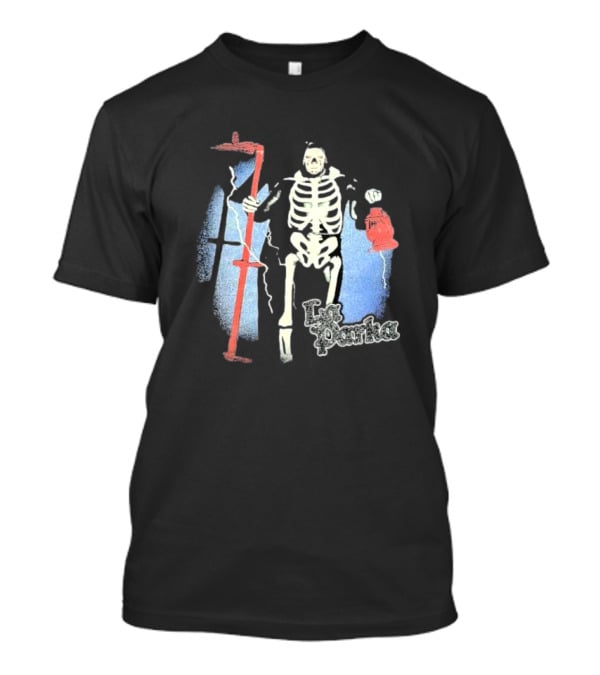 Lucha Box Mystery La Parka Skeleton With Scythe And Lantern T-Shirt