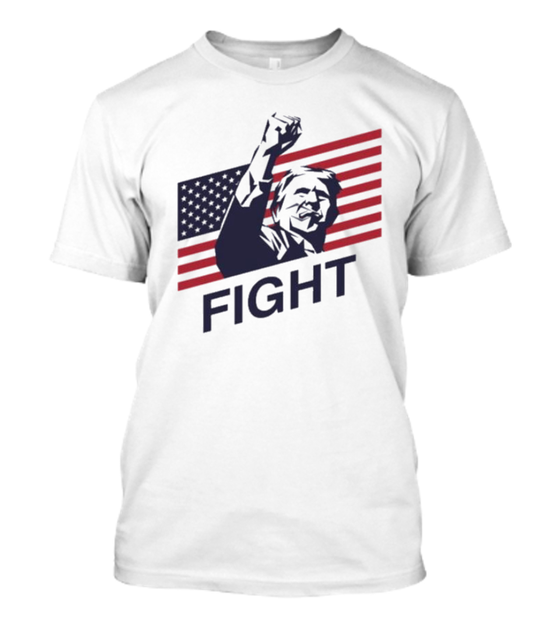 Old Row Trump American Flag Fight T-Shirt