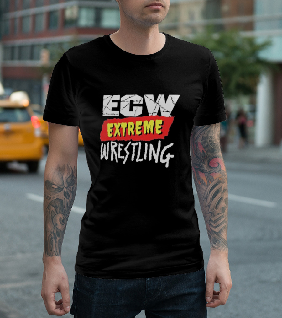 Ripple Junction ECW Extreme Championship Wrestling Logo Black T-Shirt