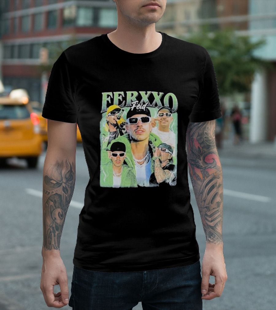 FERXXO Feid Green Style Collage T-Shirt