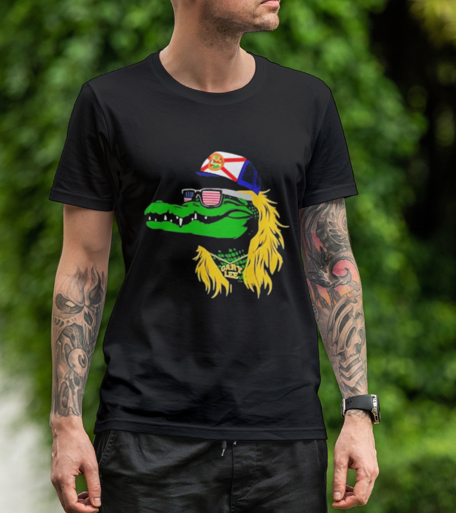 Conservativeant Wearing Gary Lee Gator With Trucker Hat And Sunglasses T-Shirt