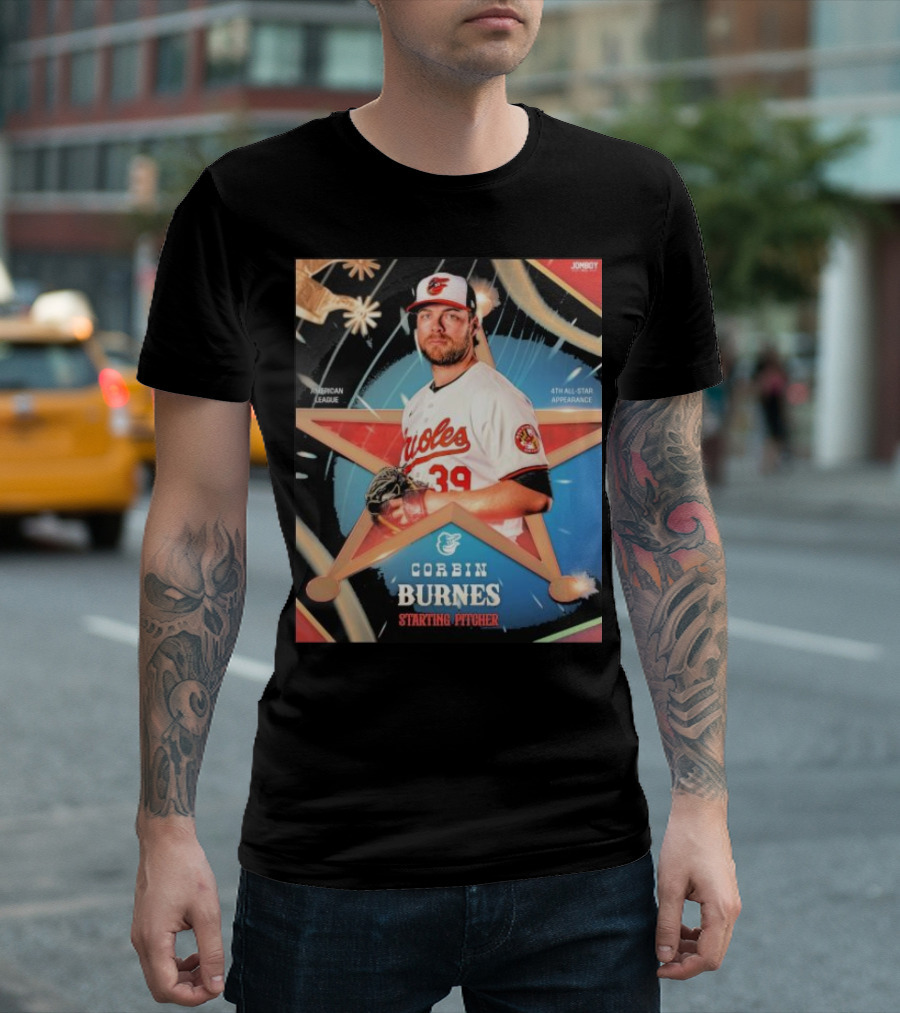 Corbin Burnes Baltimore Orioles American League Star Pitcher 4th All-Star Appearance T-Shirt