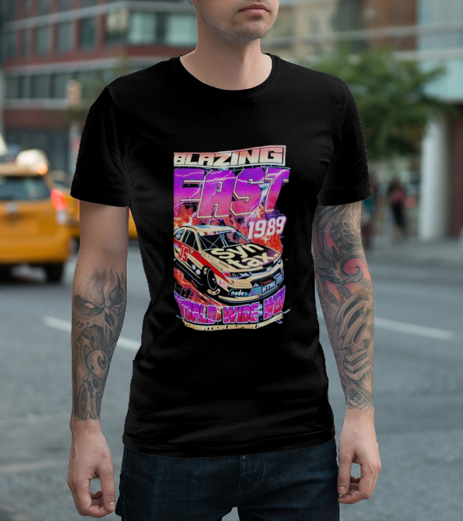 Blazing Fast 1989 Syntax Racing World Wide Web HTML Car T-Shirt