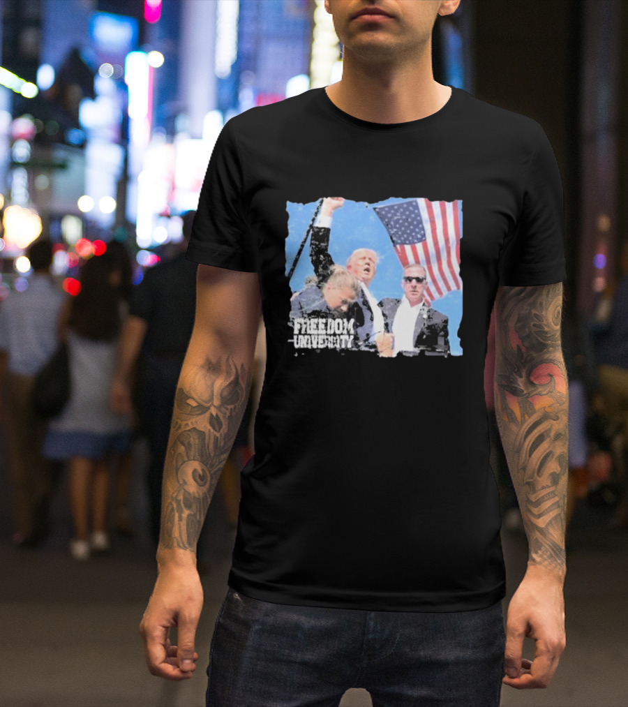 Brandon Tatum Freedom University Trump Never Surrender American Flag T-Shirt