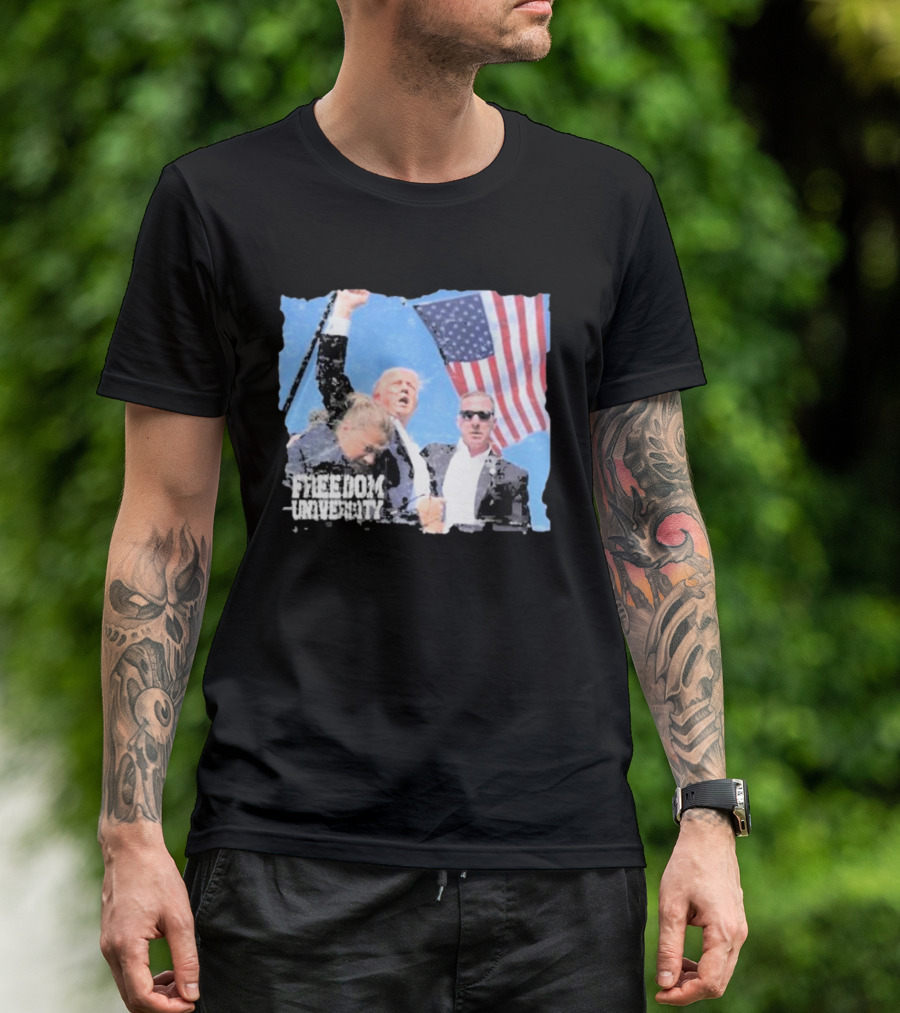 Brandon Tatum Freedom University Trump Never Surrender American Flag T-Shirt