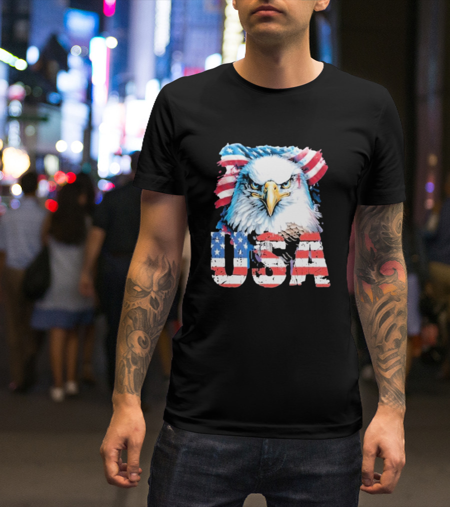 USA Patriot Eagle American Flag T-Shirt