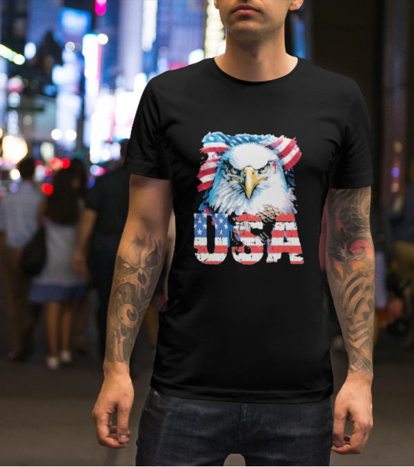 USA Patriot Eagle American Flag T-Shirt