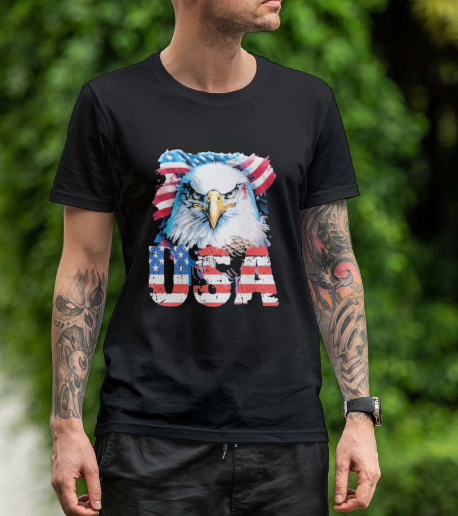 USA Patriot Eagle American Flag T-Shirt