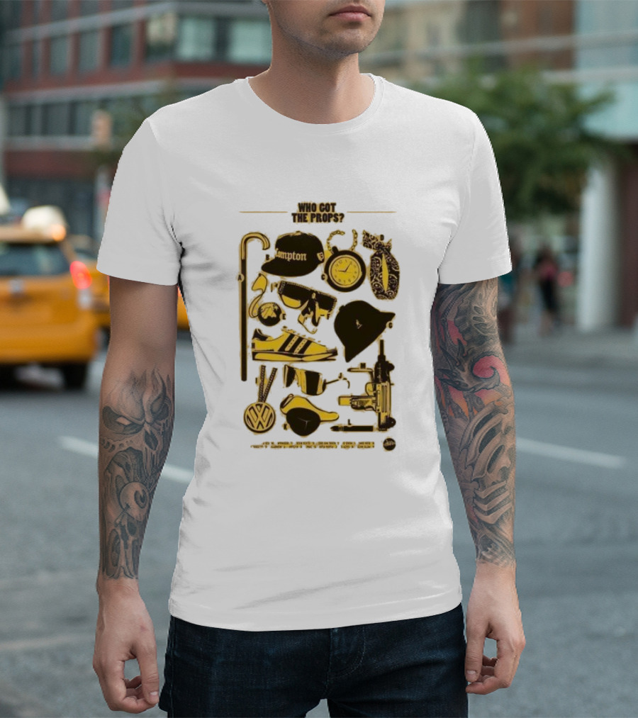 Who Got The Props Yellow Hip Hop Hampton Clock Accessories T-Shirt