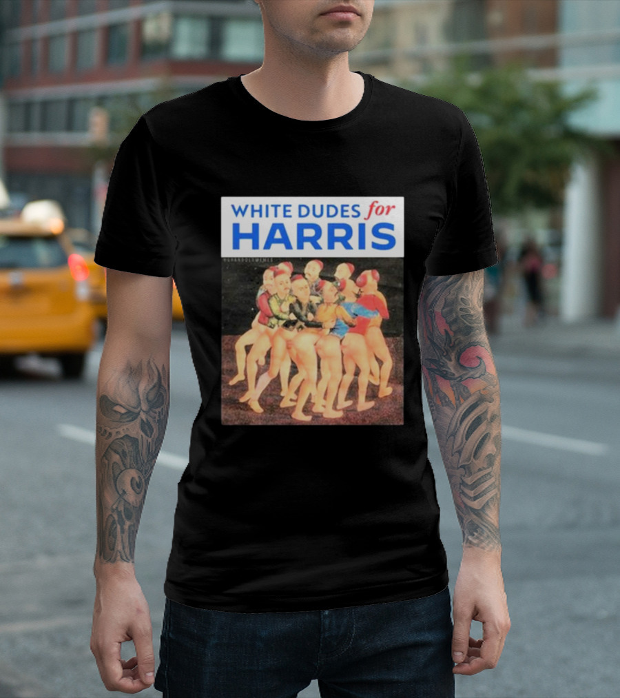 White Dudes For Harris Team Embrace T-Shirt