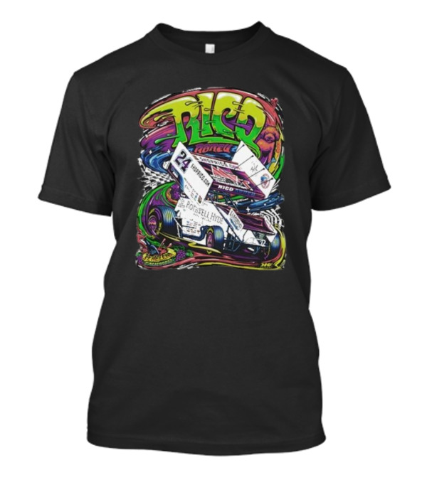 Rico Abreu Number 24 Vibrant Racing Car Youth Hidden Picture T-Shirt