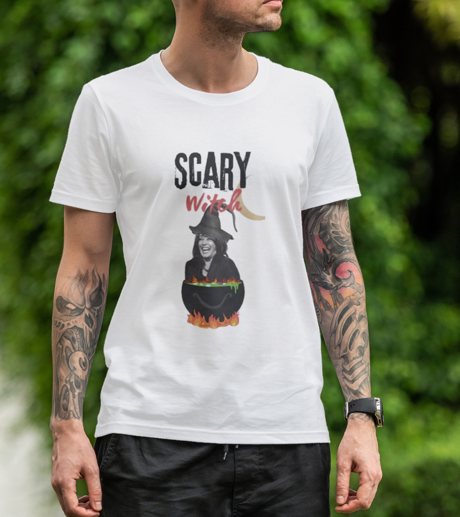 Kamala Harris 2024 Scary Witch Halloween Political Republican Spooky Season Democrat T-Shirt