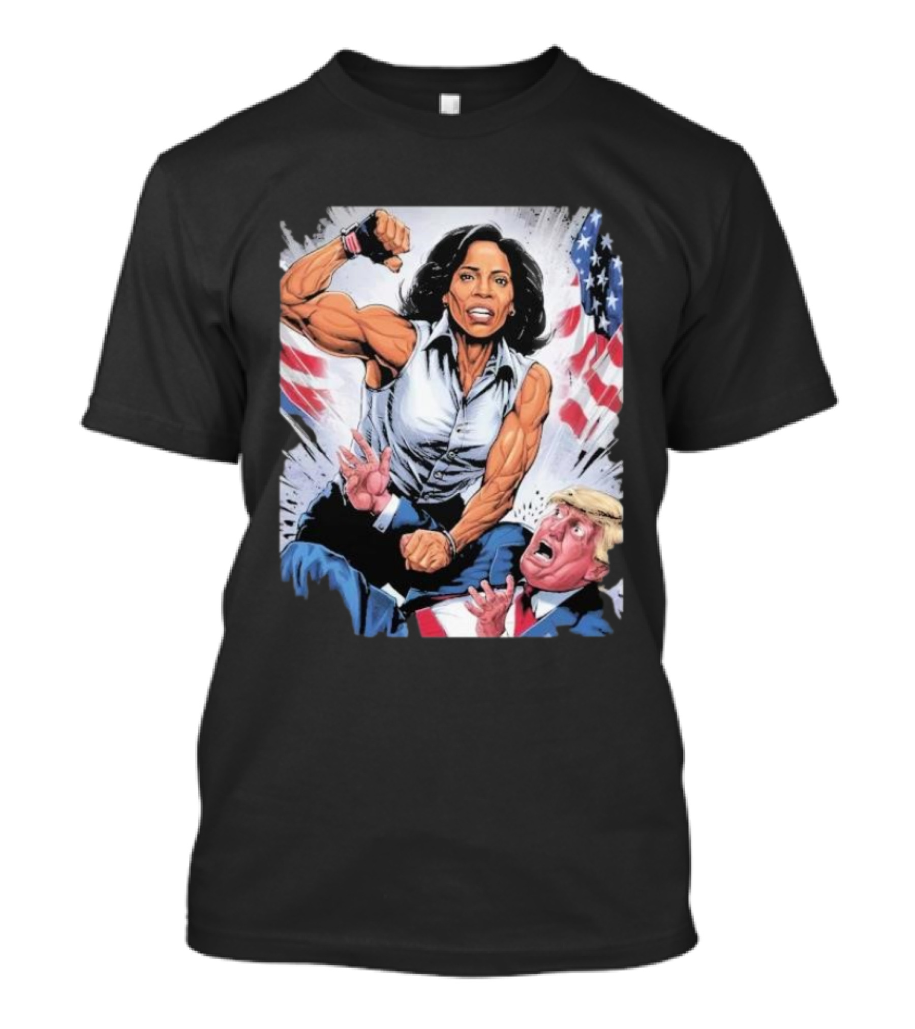 Kamala Harris Muscle Beat Trump America 2024 Republican Vs Democratic T-Shirt