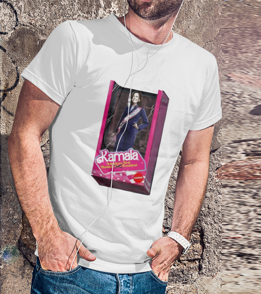 Kamala Harris America's First Madam President Vice President 2024 Parody In Box T-Shirt