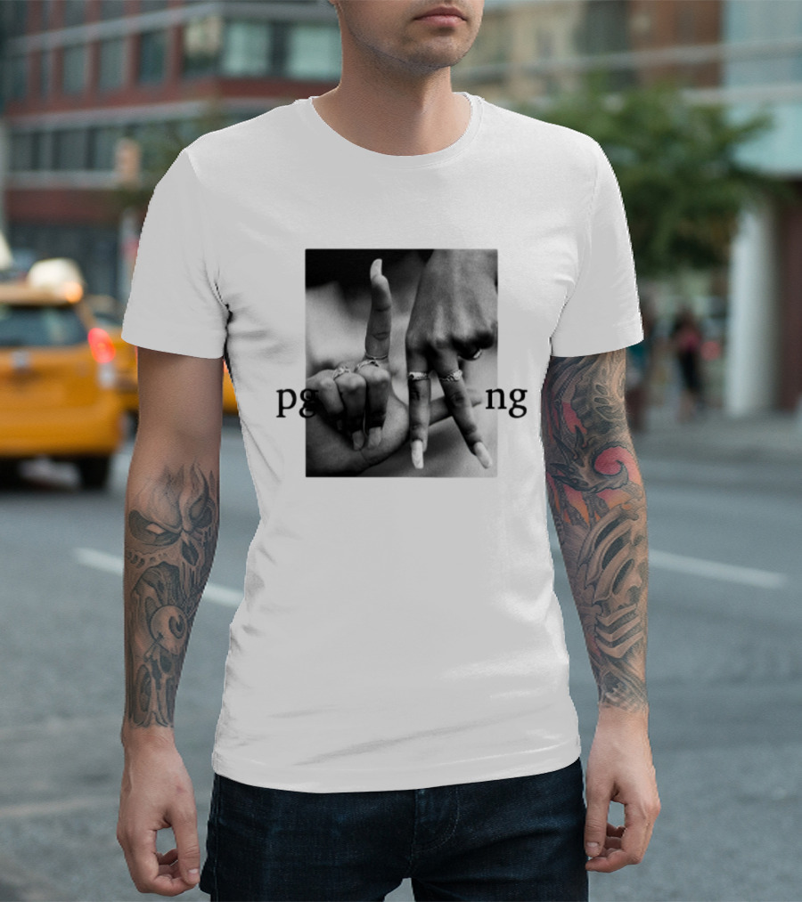 Savannah James pgLang Inspired Hand Sign Motif T-Shirt