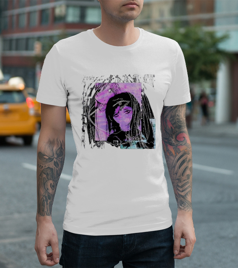 Cynthoni Sewerslvt Anime Aesthetic Purple Glitch T-Shirt