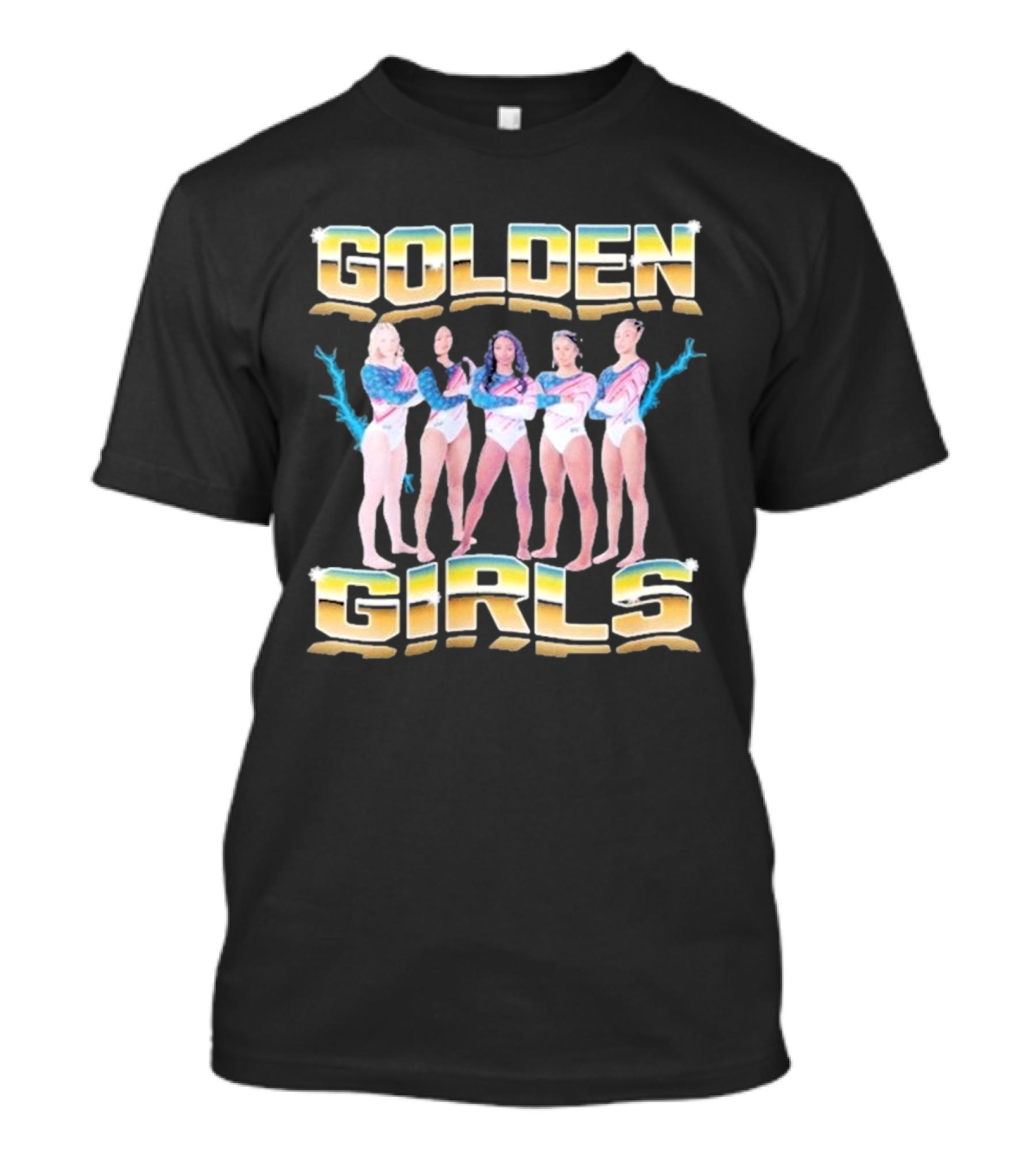 Simone Biles Jade Carey Jordan Chiles Sunisa Lee Hezly Rivera 2024 Women’s Olympic Gymnastics Golden Girls Team USA Gold Medal T-Shirt
