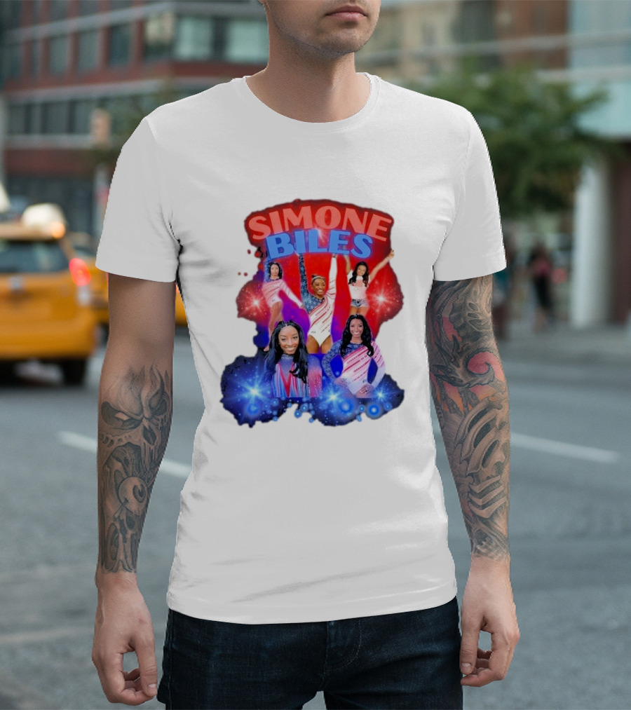 Simone Biles Paris Olympics 2024 USA Gymnastics Melanin Vibes Black Girl Magic African American Gymnast T-Shirt
