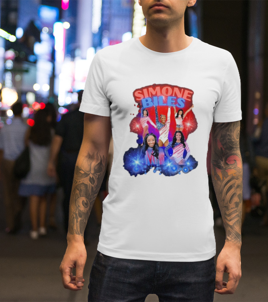 Simone Biles Paris Olympics 2024 USA Gymnastics Melanin Vibes Black Girl Magic African American Gymnast T-Shirt
