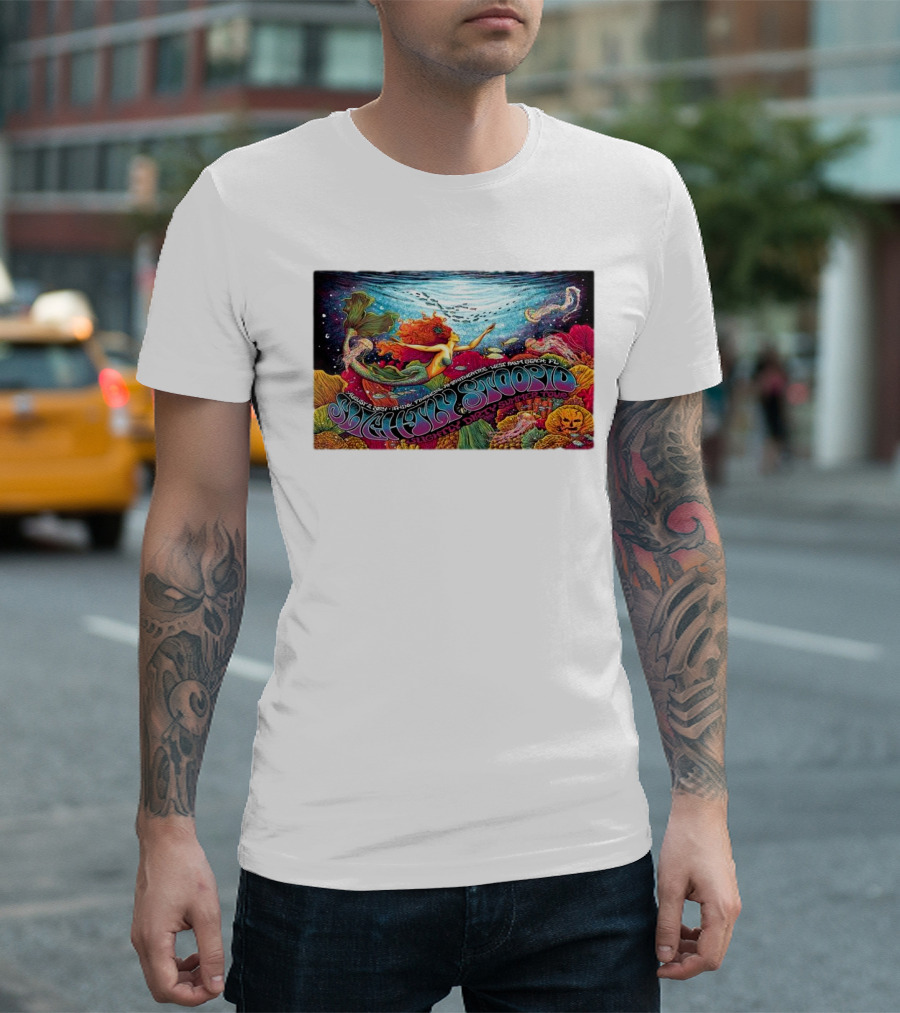 Slightly Stoopid West Palm Beach August 2 2024 Summer Traditions Tour Underwater Coral Scene T-Shirt