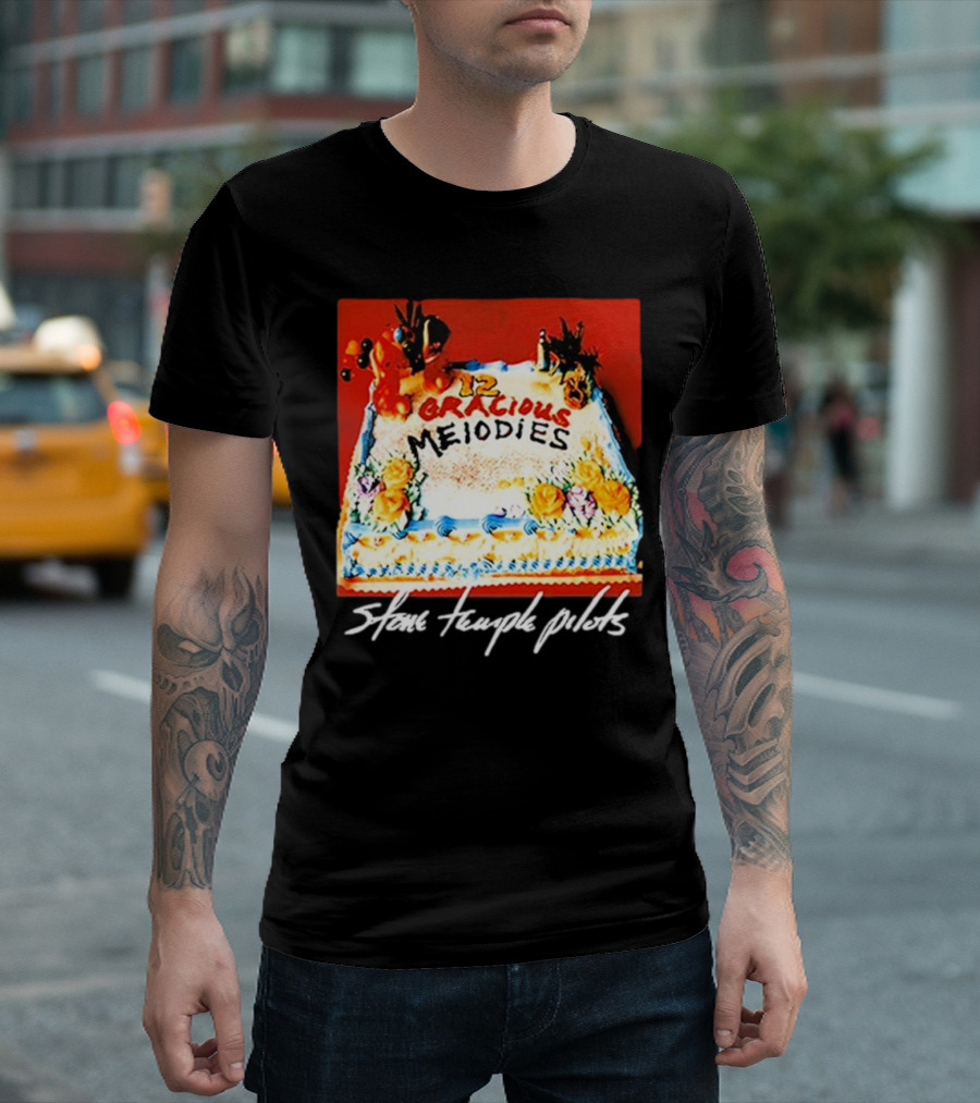 Stone Temple Pilots 12 Gracious Melodies Anniversary Cake T-Shirt