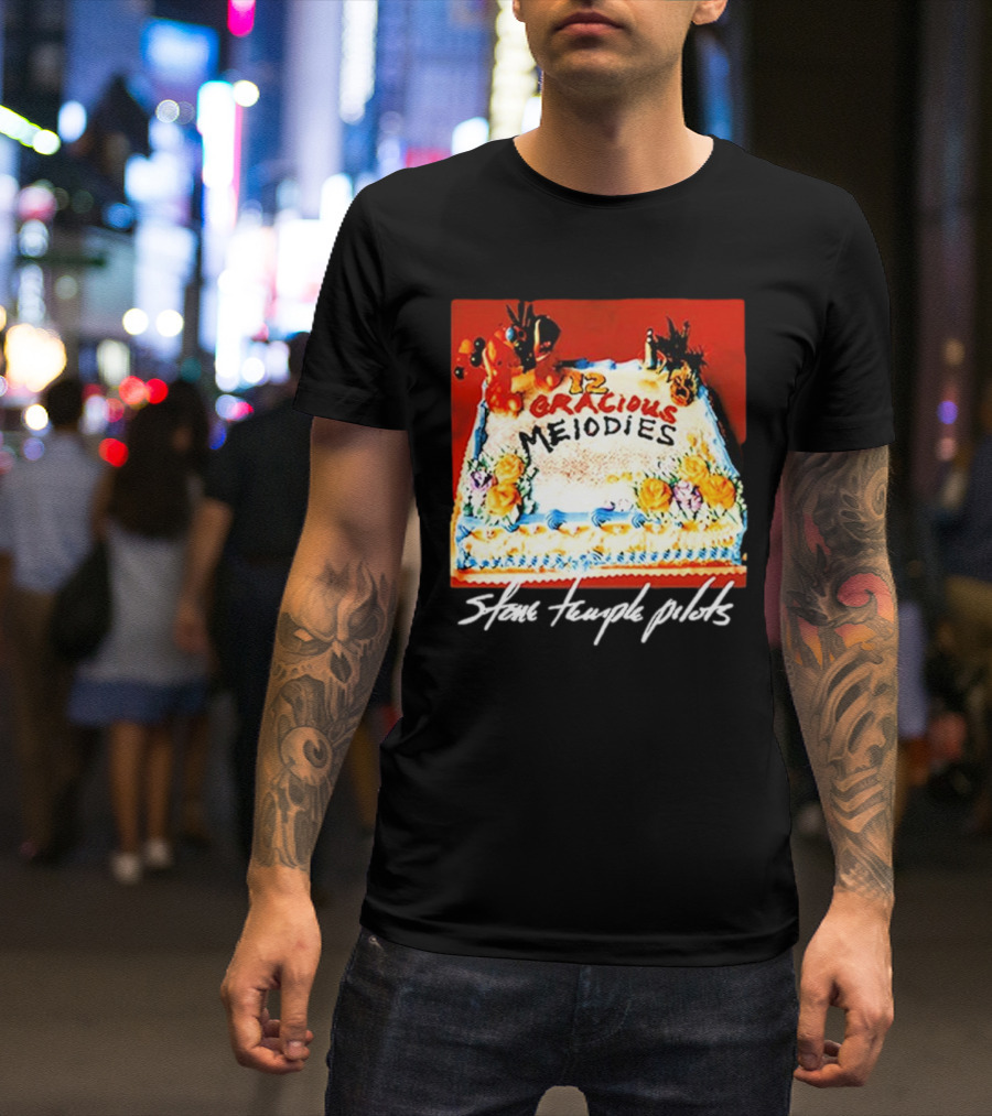 Stone Temple Pilots 12 Gracious Melodies Anniversary Cake T-Shirt
