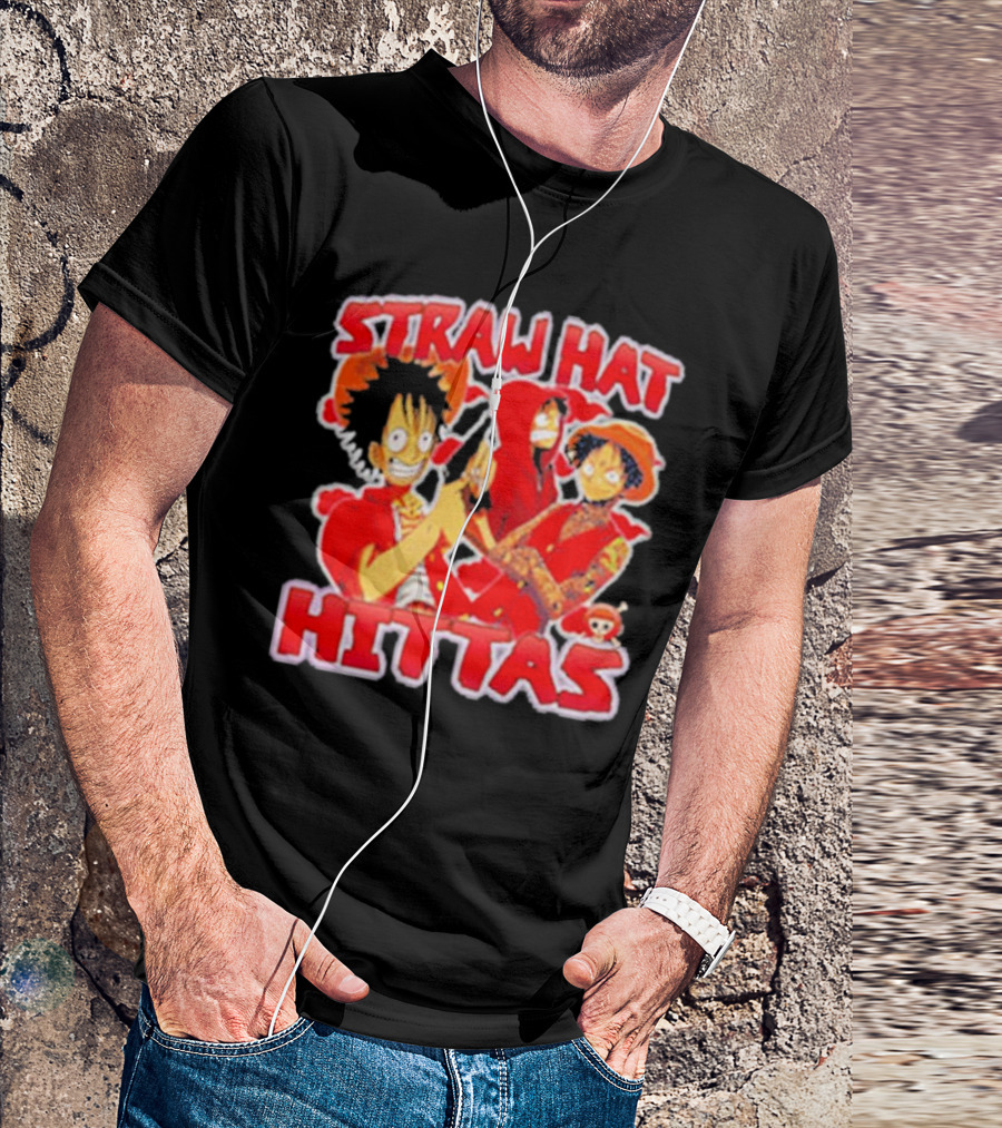 Straw Hat Hittas Monkey Luffy Anime Crossover T-Shirt