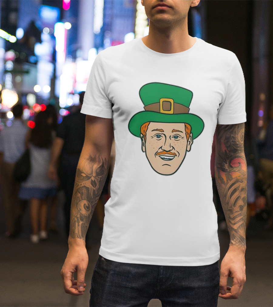 St. Mooktrick’s Day Happy Leprechaun Face With Green Hat T-Shirt