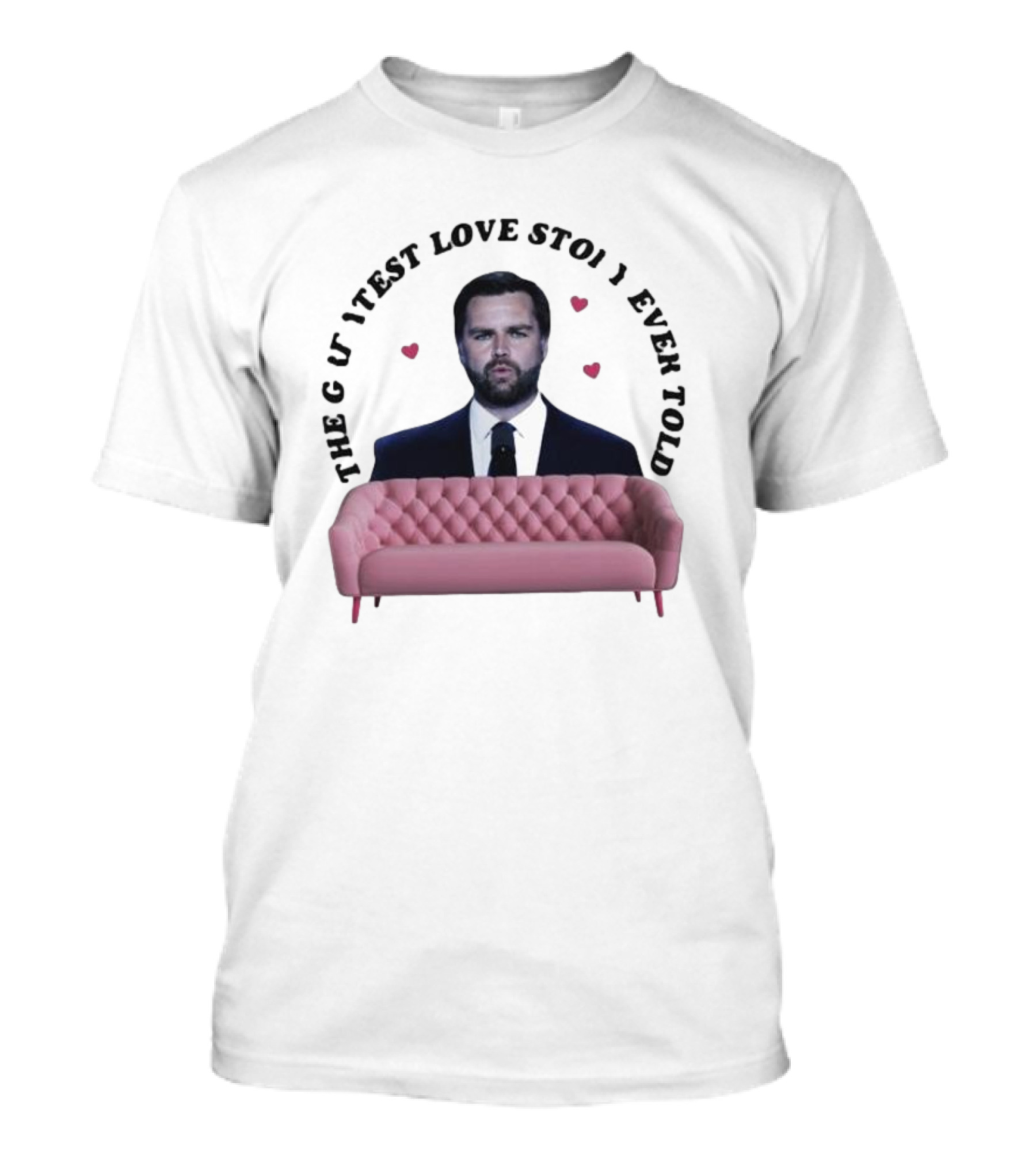 Jd Vance Couch The Cutest Love Story Ever Told Anti Maga Anti Trumpism T-Shirt