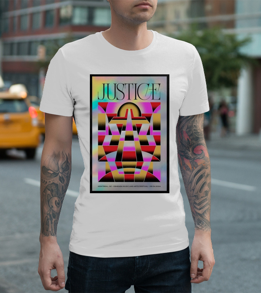 Justice Montreal Osheaga Music and Arts Festival Aug 4 2024 Poste T-Shirt