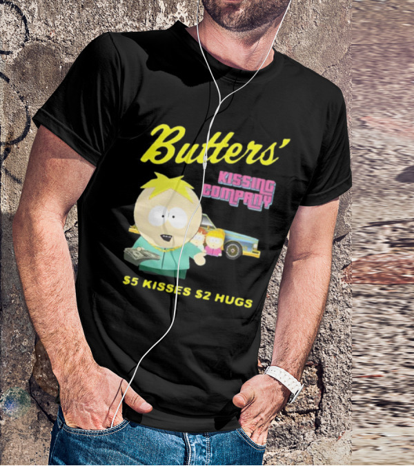 Butters' Kissing Company $5 Kisses $2 Hugs South Park Character T-Shirt