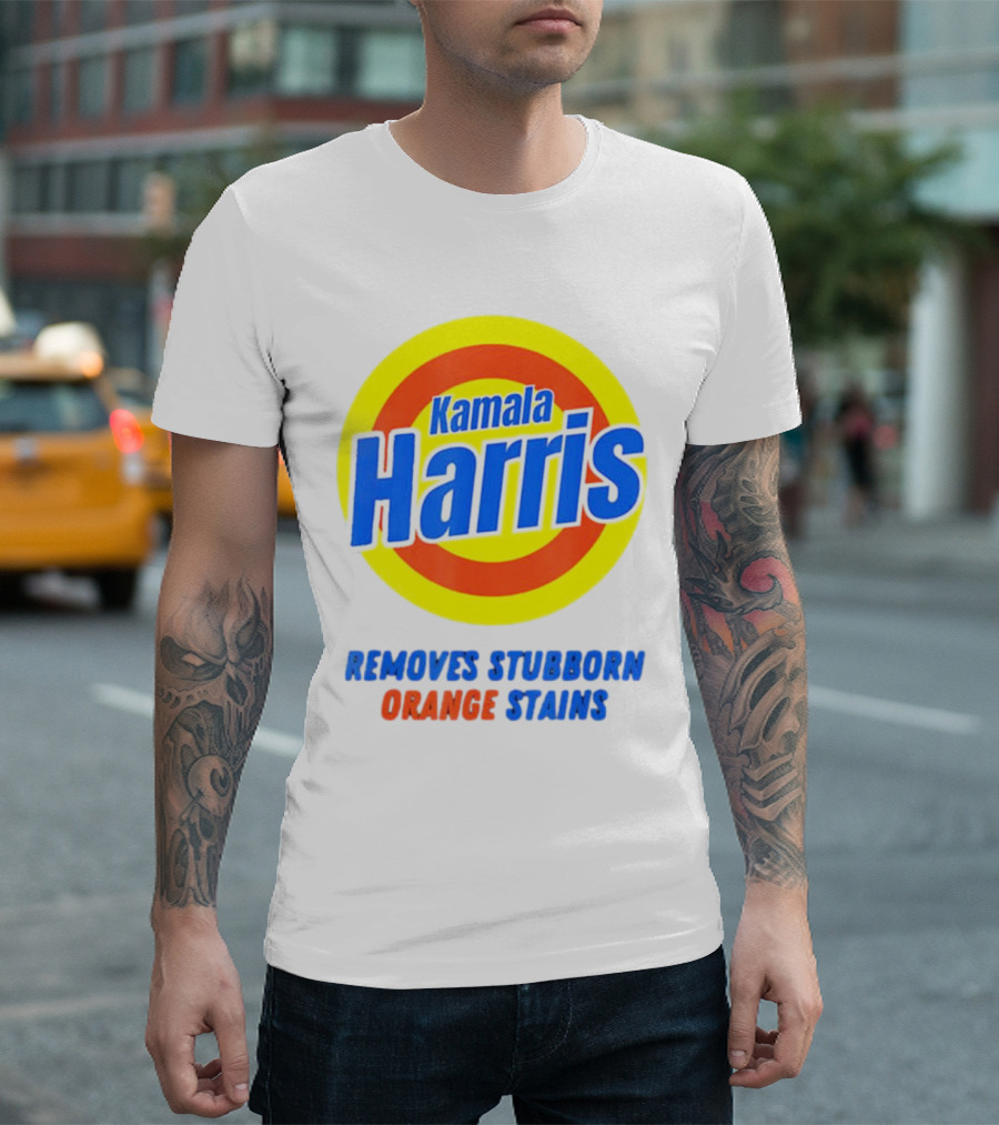 Kamala Harris Removes Stubborn Orange Stains T-Shirt