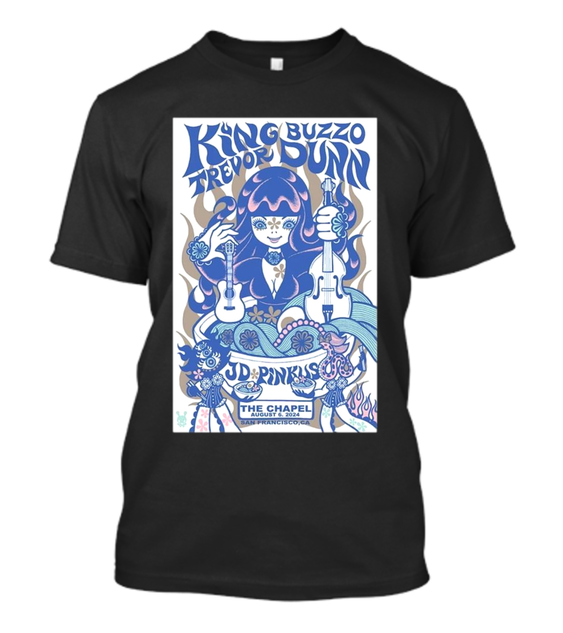 King Buzzo Trevor Dunn JD Pinkus August 6 2024 The Chapel San Francisco CA T-Shirt