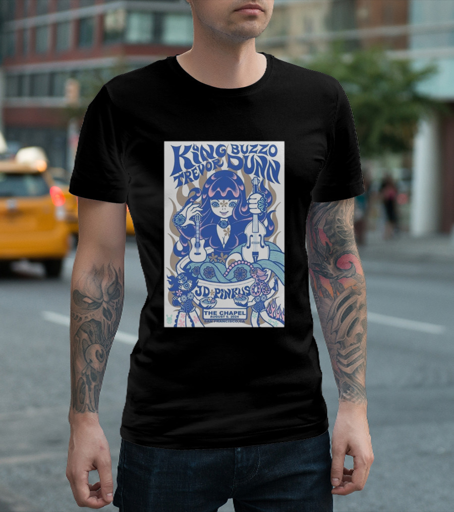 King Buzzo Trevor Dunn JD Pinkus August 6 2024 The Chapel San Francisco CA T-Shirt