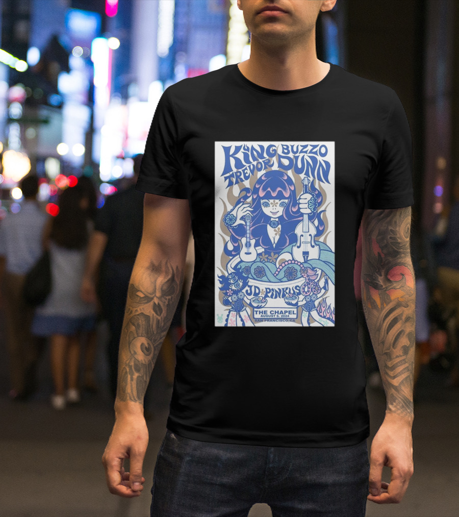 King Buzzo Trevor Dunn JD Pinkus August 6 2024 The Chapel San Francisco CA T-Shirt