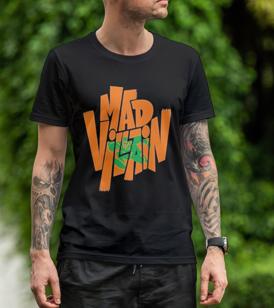 Mf Doom All Caps Madvillain Green Mask Mad Dash Villain T-Shirt