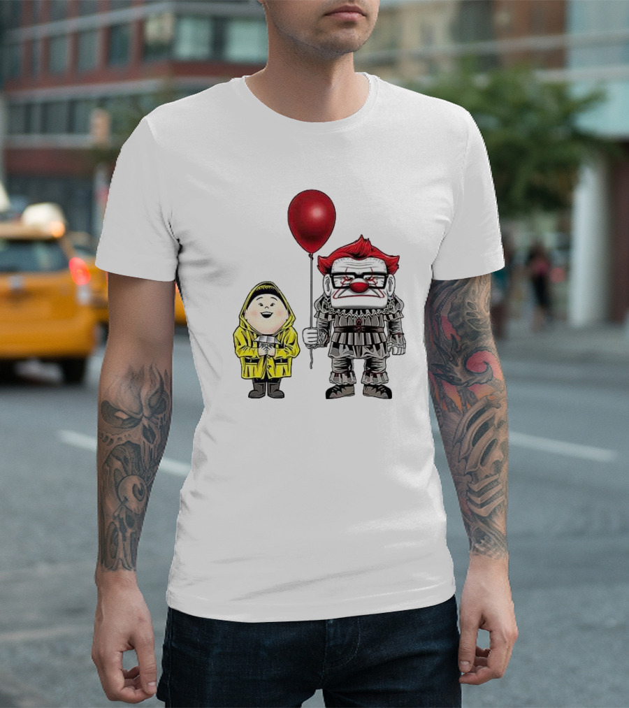 Pennywise Carl Fredricksen Russell Halloween Balloon Duo T-Shirt