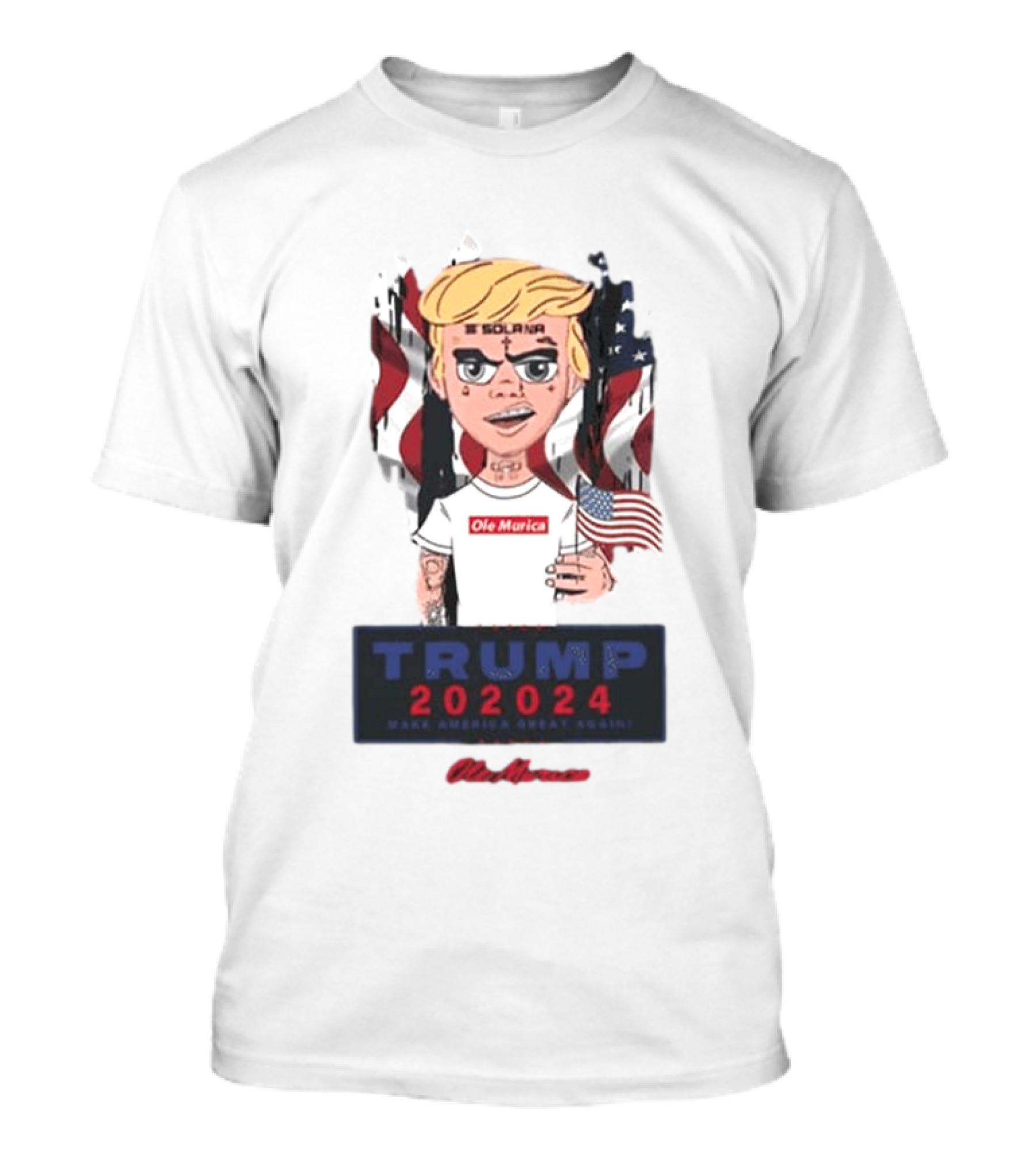 Trump 202024 Ole Murica Make America Great Again Flag T-Shirt