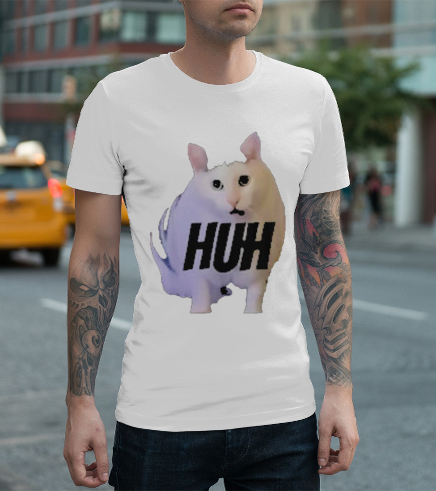 Huh Cat Meme Image T-Shirt