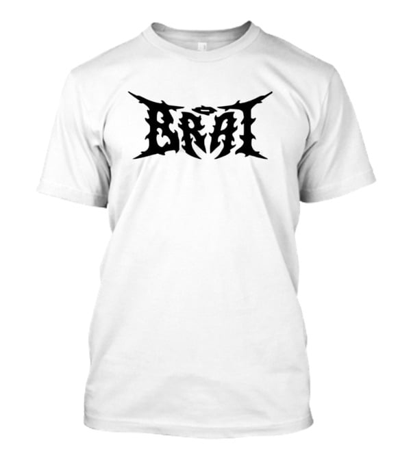 Inferno Merch Store Brat Gothic Font Design Charli Brat T-Shirt