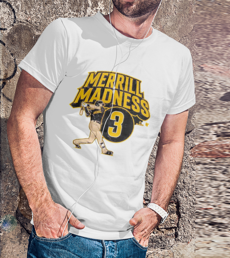 Jackson Merrill Madness 3 Baseball Player Swing T-Shirt