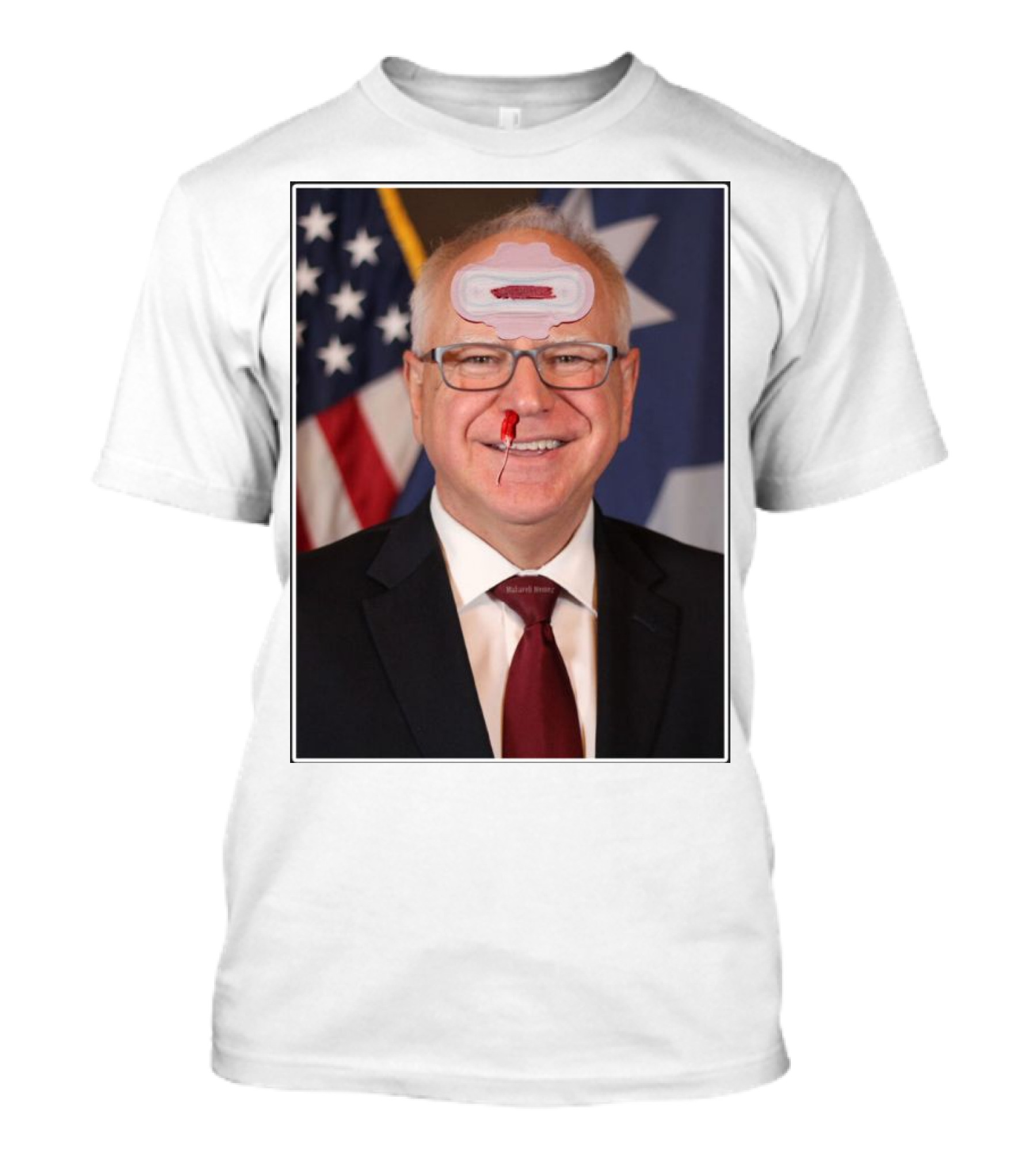 Tampon Tim The Maxipad Minnesotan Patriotic Humor T-Shirt