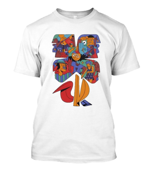 Anjunadeep 024 Yay Abe Abstract Graphic Black T-Shirt