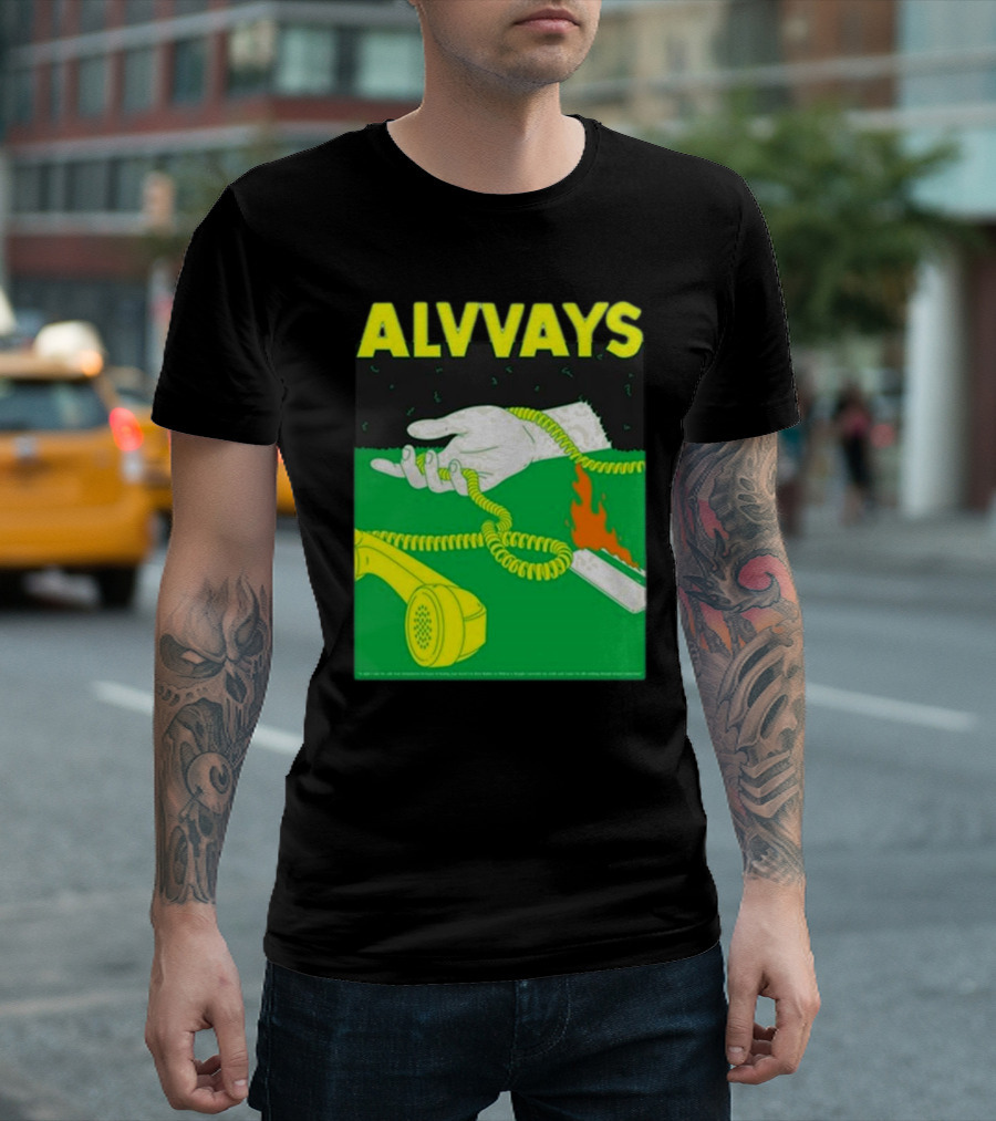 Alvvays Osheaga Music and Arts Festival August 4 2024 Retro Phone and Flame T-Shirt