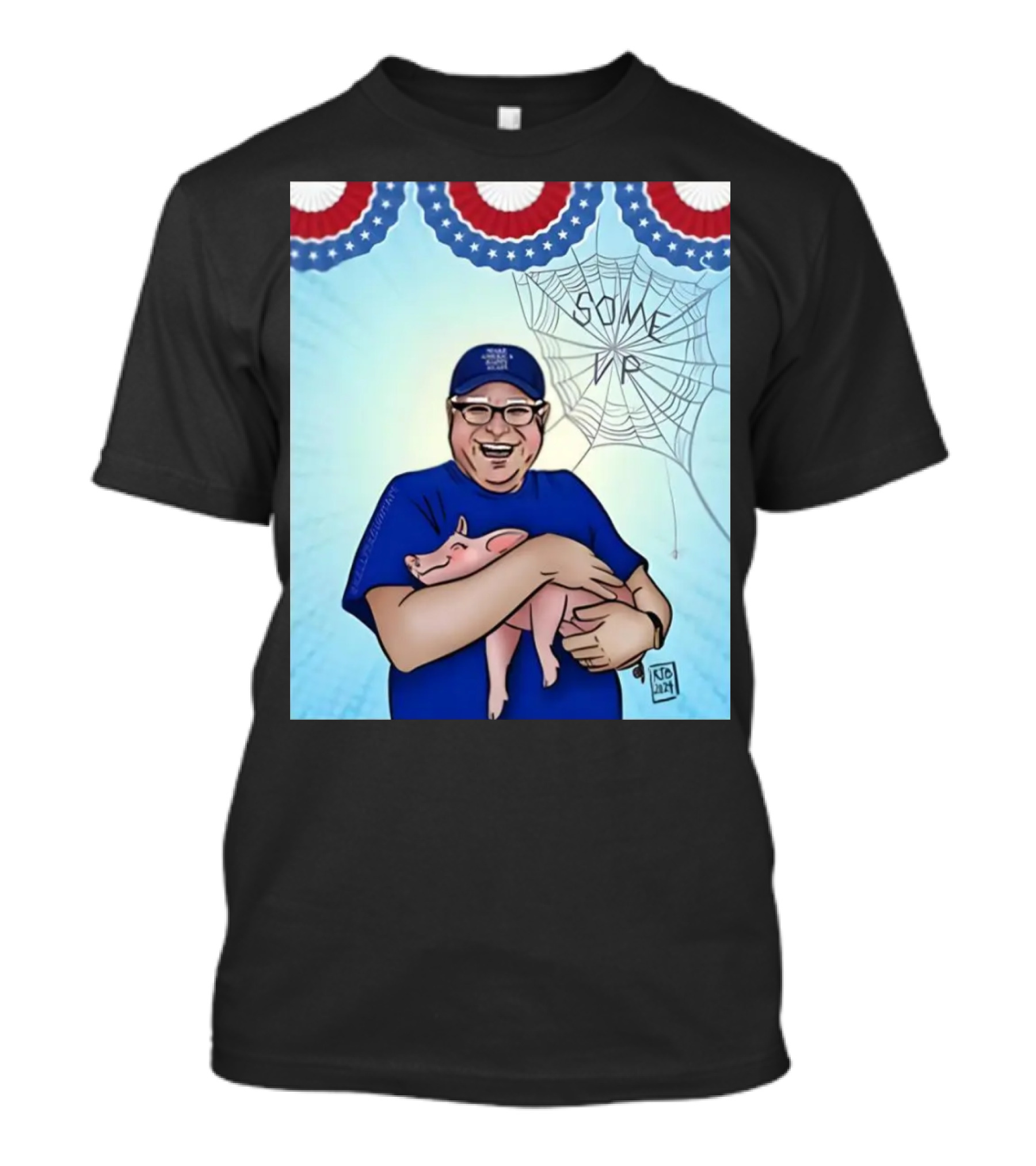 Jess Piper Tim Walz Hugs Pig Some America Happy Again T-Shirt