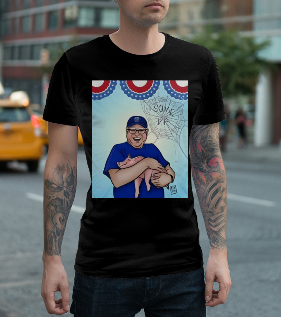 Jess Piper Tim Walz Hugs Pig Some America Happy Again T-Shirt
